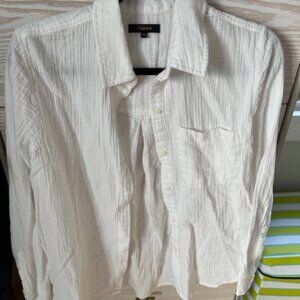 Quince white gauze shirt, XS, excellent condition